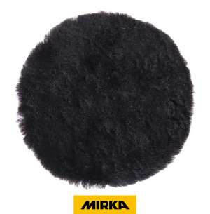 MIRKA Kuzu Yünü Polisaj Ped Pro Siyah 150mm Grip, 2/Paket