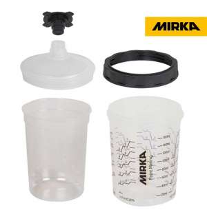 MIRKA Boya Hazırlama Kabı 180ml, Filtreli Kapak 125µm 50/Paket