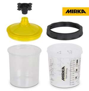 MIRKA Boya Hazırlama Kabı 650ml, 190µm Filtreli Kapak, 50/paket