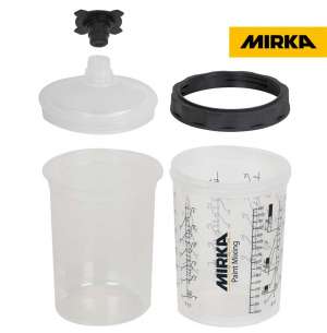 MIRKA Boya Hazırlama Kabı 850ml, 125µm Filterli Kapak, 50/paket