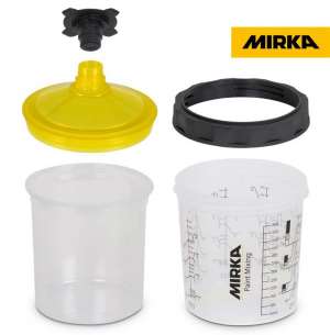 MIRKA Boya Hazırlama Kabı 850ml, Filtreli Kapak 190µm, 50/paket