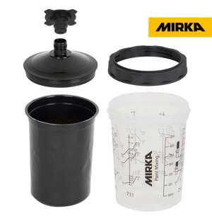 MIRKA Boya Hazırlama Kabı UV 400ml, Filtreli Kapak 125µm ,50/Paket