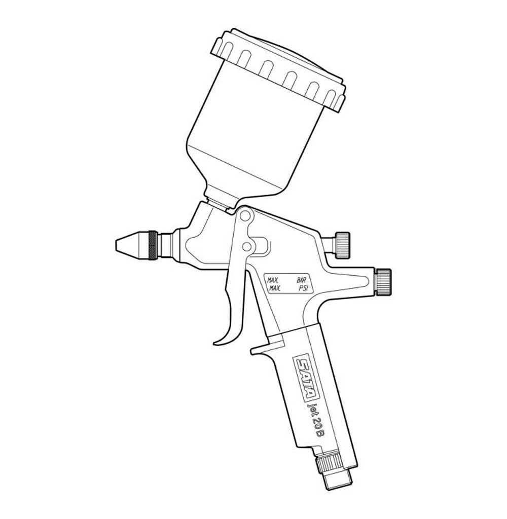 SATAjet 20 B Dizayn Set - Mini boya tabancası