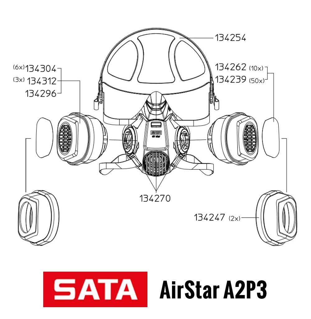 SATA Air Star A2P3 Kömür Seti