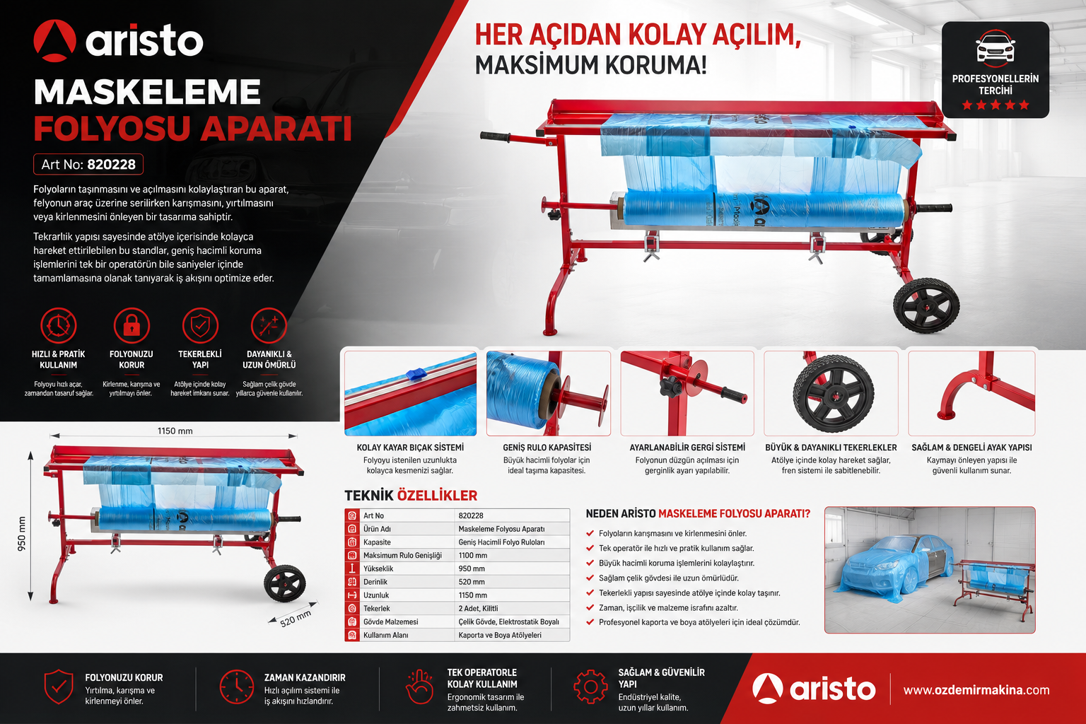Aristo Maskeleme Folyosu Aparatı