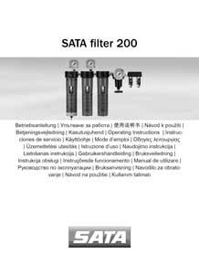 SATA Filtre 284 Üç Kademeli kullanma kılavuzu